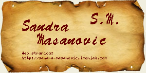 Sandra Mašanović vizit kartica